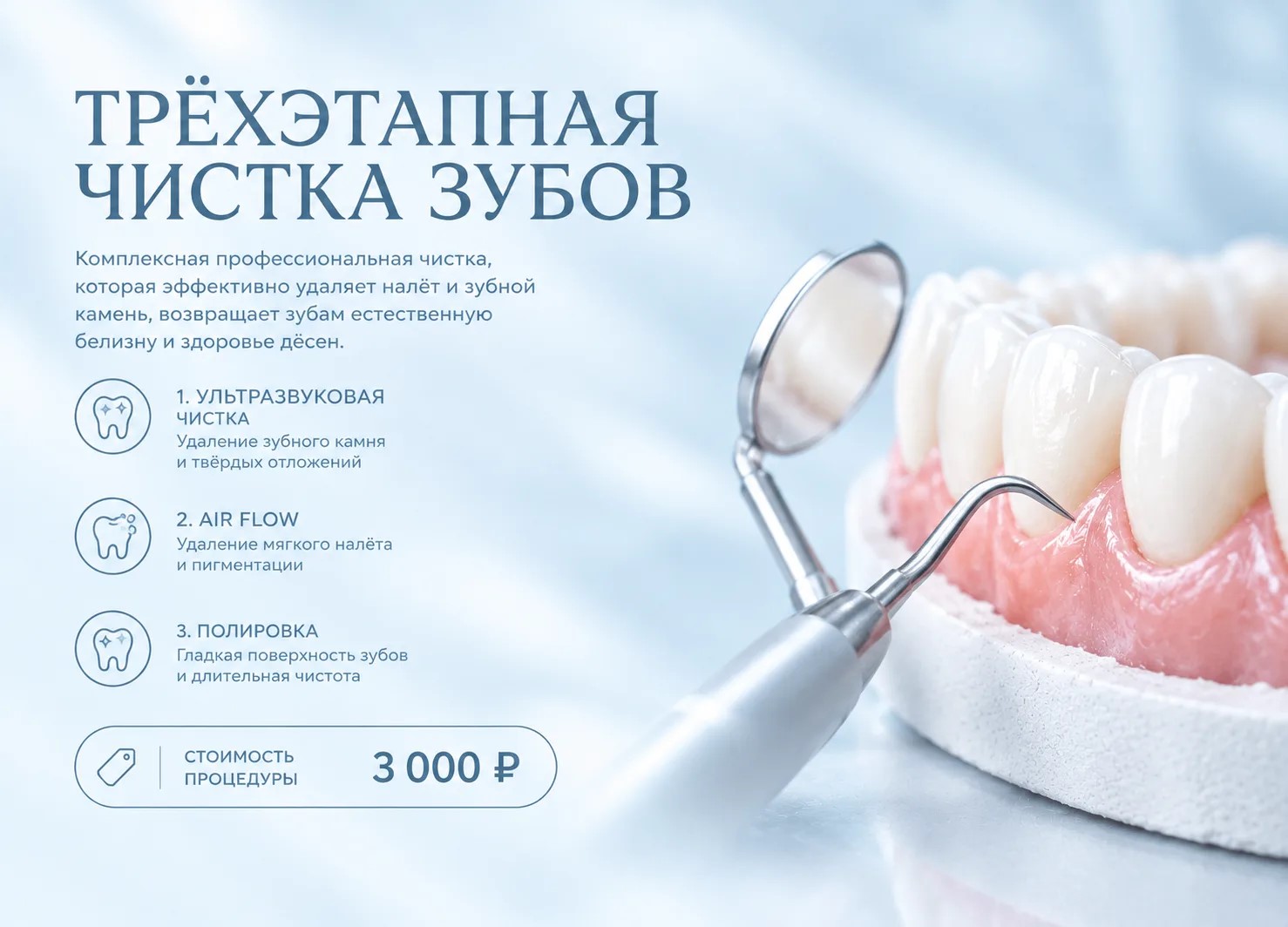 Профессиональная чистка за 3000 ₽